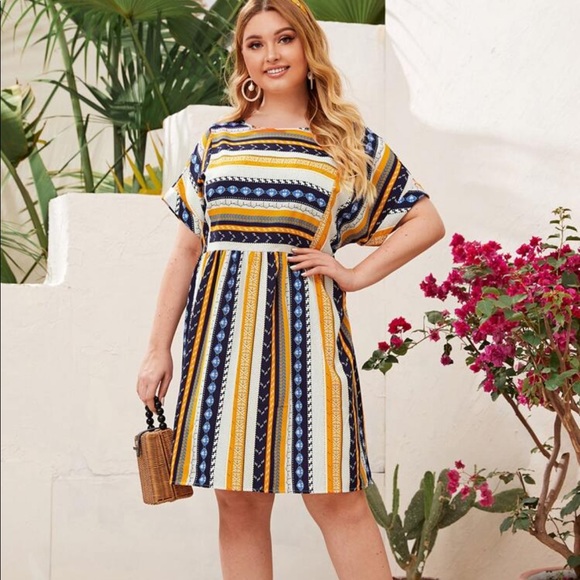 SHEIN Dresses & Skirts - SHEIN Tribal Print Tunic/Smock Dress